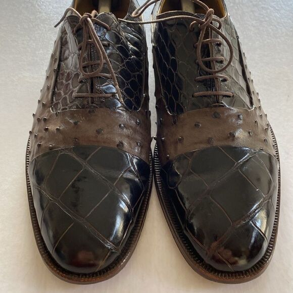 MAURI Men’s Genuine Alligator Leather Oxfords Size 11 M. Made in Italy. main image 8